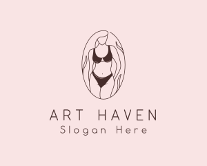 Sexy Woman Lingerie logo design