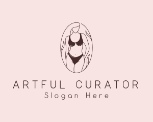 Sexy Woman Lingerie logo design