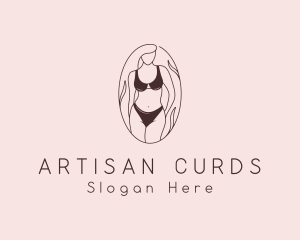 Sexy Woman Lingerie logo design