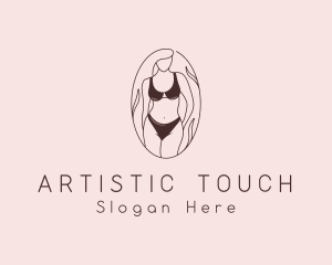 Sexy Woman Lingerie logo design