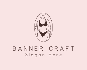 Sexy Woman Lingerie logo design