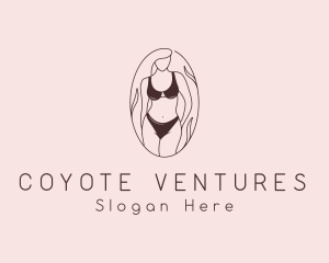 Sexy Woman Lingerie logo design