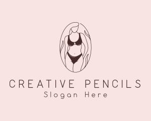 Sexy Woman Lingerie logo design