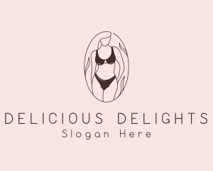 Sexy Woman Lingerie logo design