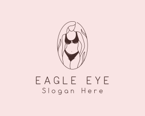 Sexy Woman Lingerie logo design