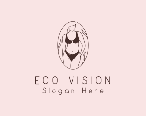 Sexy Woman Lingerie logo design