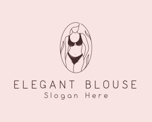 Sexy Woman Lingerie logo design