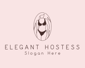 Sexy Woman Lingerie logo design