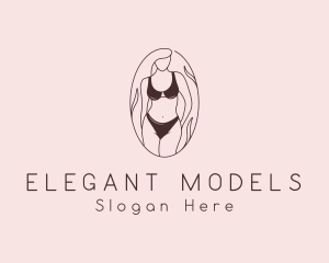 Modeling - Sexy Woman Lingerie logo design