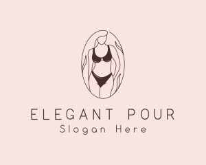 Sexy Woman Lingerie logo design