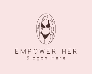 Sexy Woman Lingerie logo design