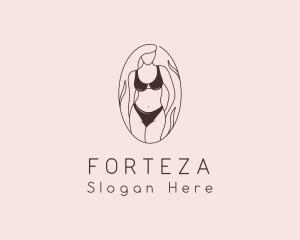 Sexy Woman Lingerie logo design