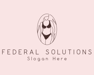 Sexy Woman Lingerie logo design