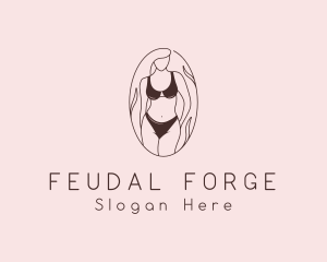 Sexy Woman Lingerie logo design