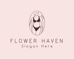 Sexy Woman Lingerie logo design