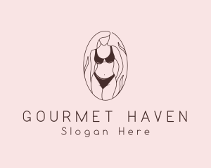 Sexy Woman Lingerie logo design