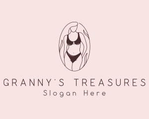 Sexy Woman Lingerie logo design