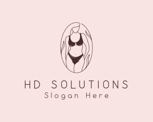 Sexy Woman Lingerie logo design