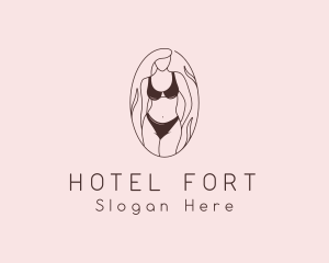 Sexy Woman Lingerie logo design