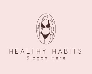 Sexy Woman Lingerie logo design