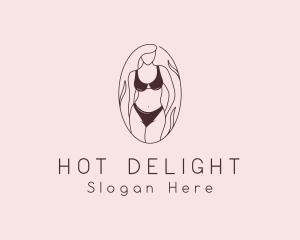 Sexy Woman Lingerie logo design