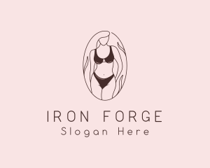 Sexy Woman Lingerie logo design