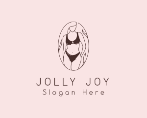 Sexy Woman Lingerie logo design