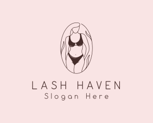 Sexy Woman Lingerie logo design