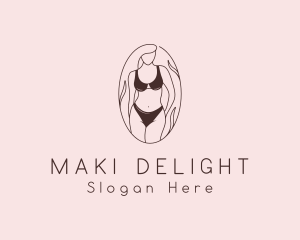 Sexy Woman Lingerie logo design