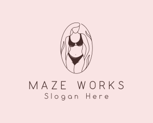 Sexy Woman Lingerie logo design