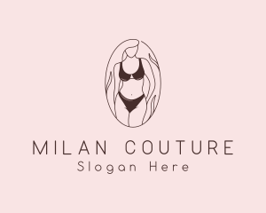 Sexy Woman Lingerie logo design