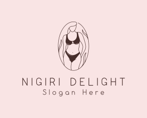 Sexy Woman Lingerie logo design