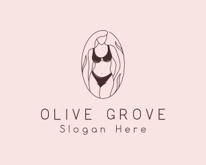 Sexy Woman Lingerie logo design