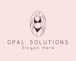 Sexy Woman Lingerie logo design