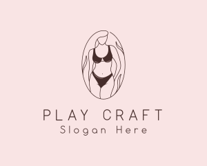 Sexy Woman Lingerie logo design