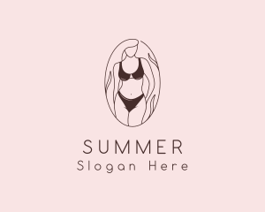 Sexy Woman Lingerie logo design