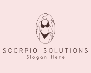 Sexy Woman Lingerie logo design