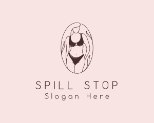 Sexy Woman Lingerie logo design