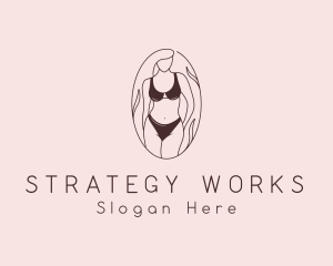 Sexy Woman Lingerie logo design