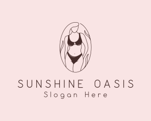 Sexy Woman Lingerie logo design