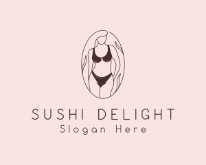 Sexy Woman Lingerie logo design