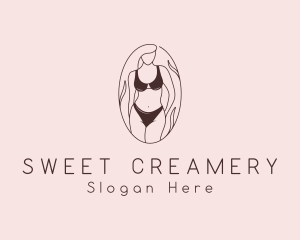 Sexy Woman Lingerie logo design