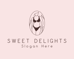 Sexy Woman Lingerie logo design