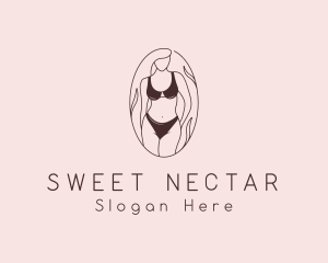 Sexy Woman Lingerie logo design