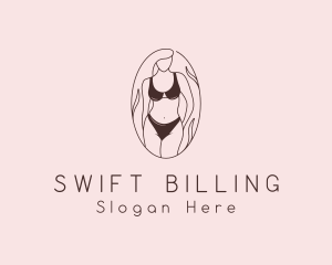 Sexy Woman Lingerie logo design