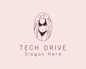 Sexy Woman Lingerie logo design