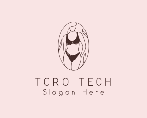 Sexy Woman Lingerie logo design