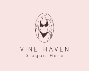 Sexy Woman Lingerie logo design