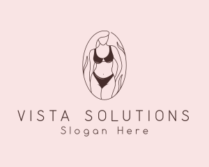 Sexy Woman Lingerie logo design