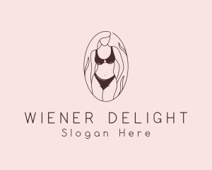 Sexy Woman Lingerie logo design